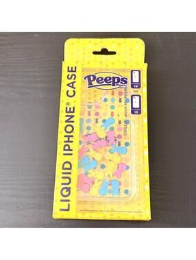 NIB Peeps bunnies liquid iPhone 13/14 phone case EASTER BASKET STUFFER